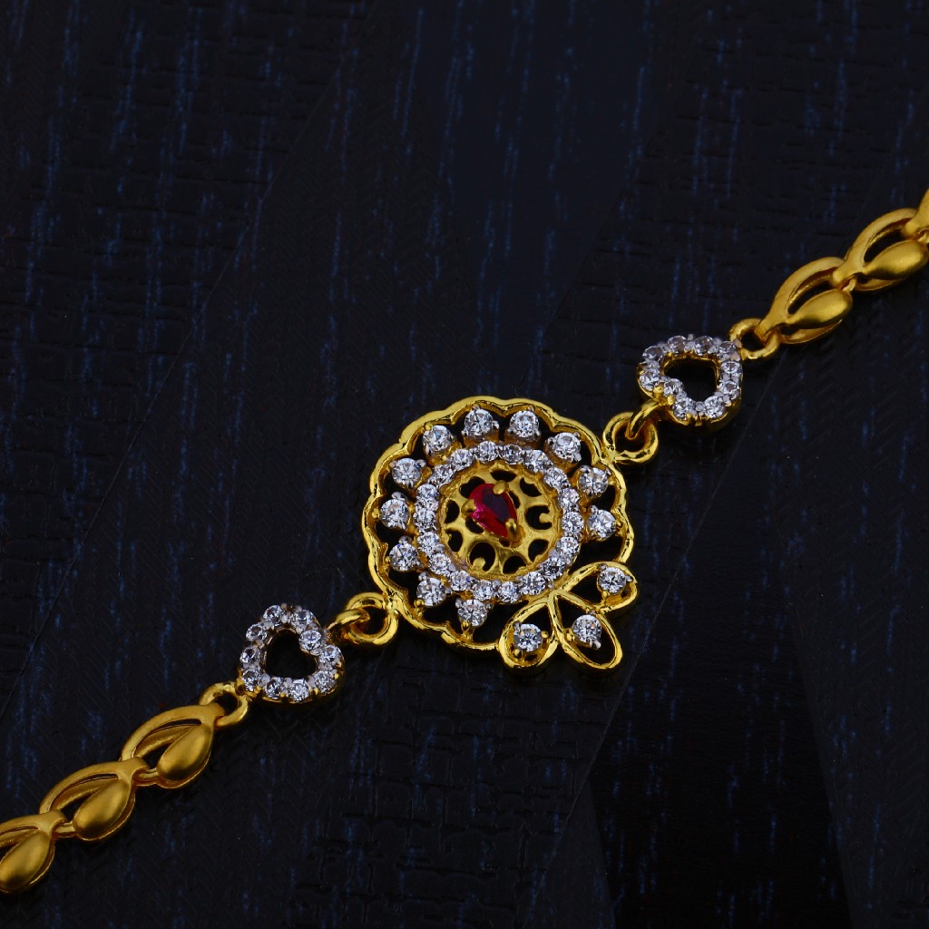 Ladies 916 Gold Bracelet-LB76 - Image 2