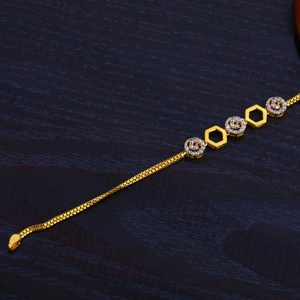 Ladies 916 Gold Fancy Bracelet-LB61