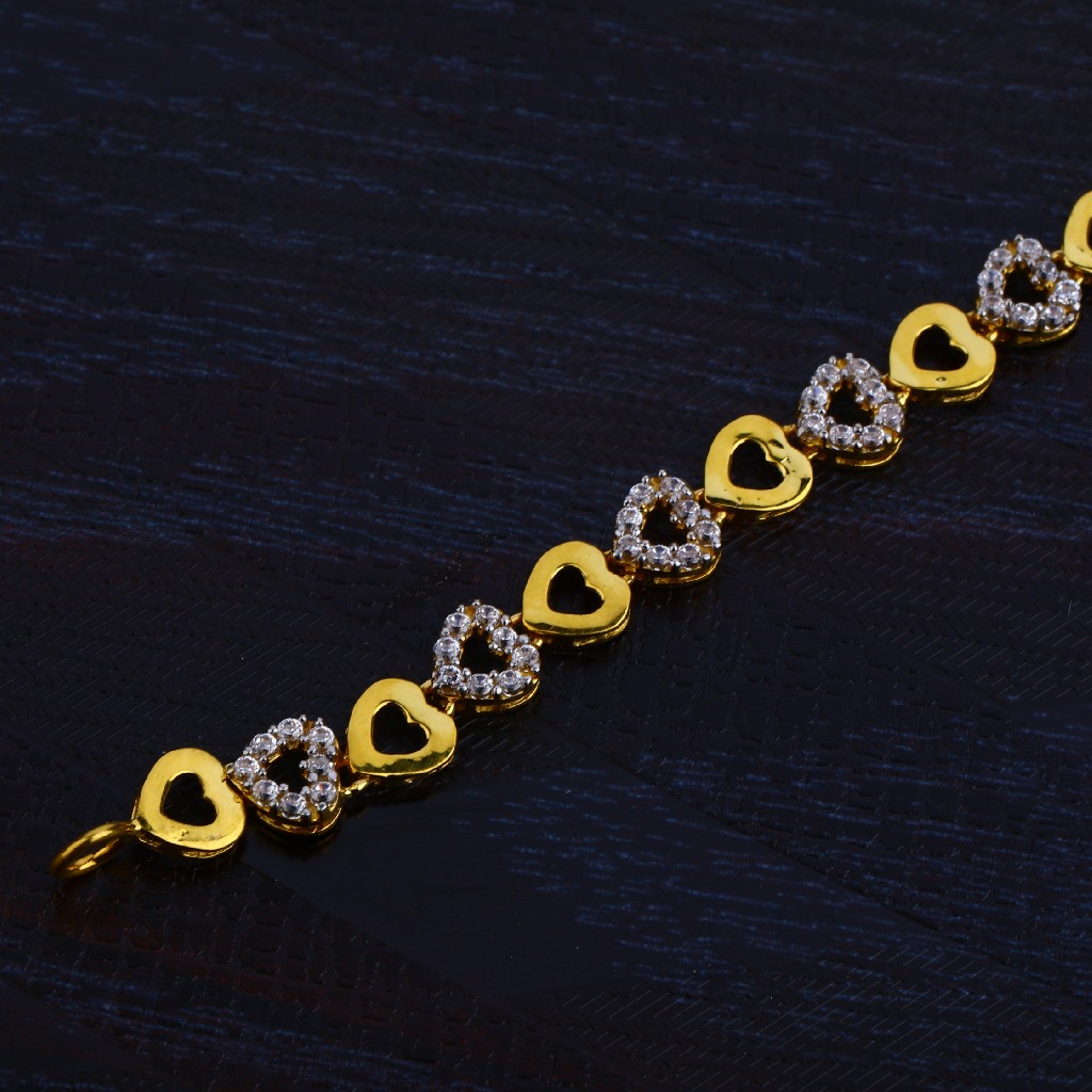 Ladies 22K Gold Cz Bracelet-LB59 - Image 3