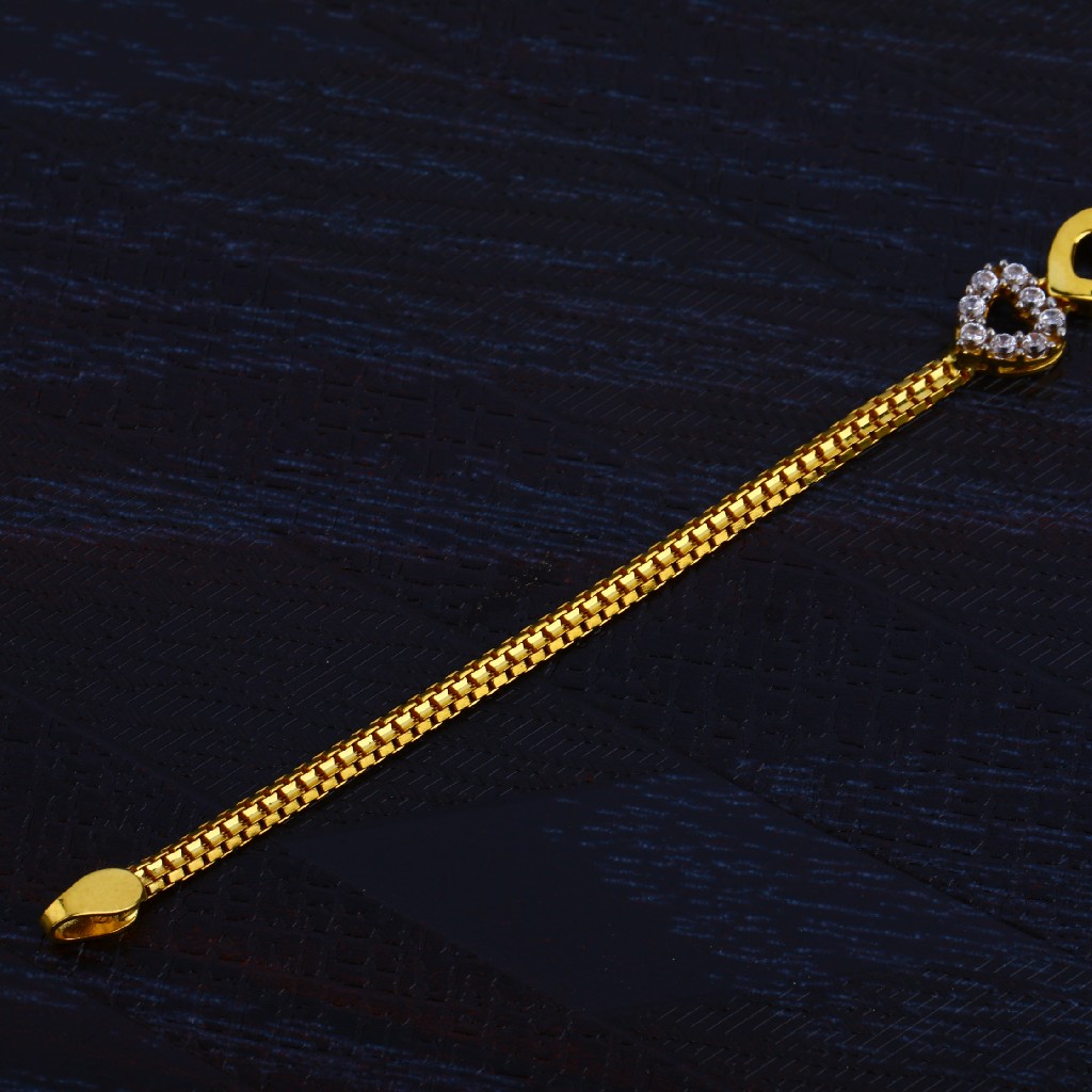 Ladies 916 Gold Cz Bracelet-LB53 - Image 3