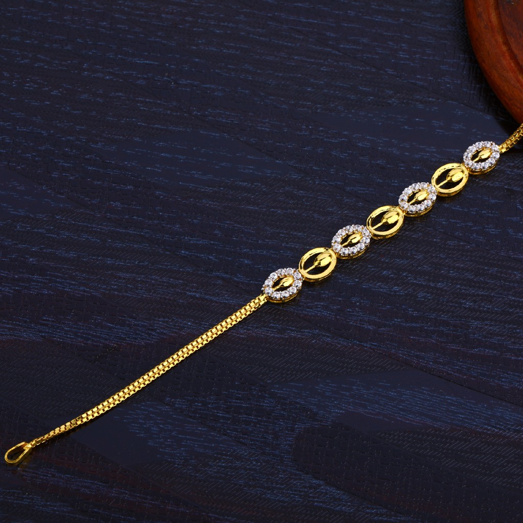 Ladies Gold 22K Cz Bracelet-LB51