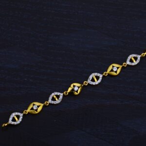 Ladies 916 Gold Cz Bracelet-LB48