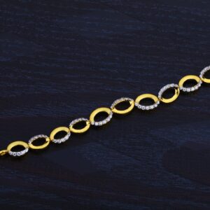 916 Ladies Gold Cz Diamond Bracelet-LB36