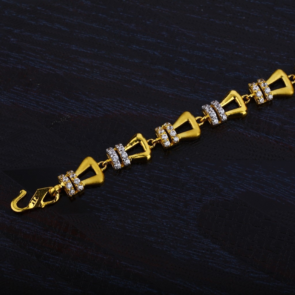 Ladies Gold 916 Diamond Lucky-LB29 - Image 4