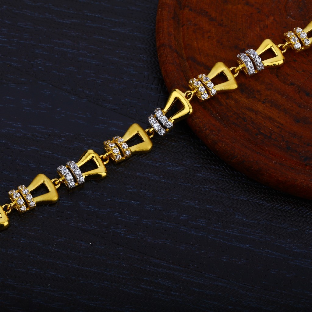 Ladies Gold 916 Diamond Lucky-LB29 - Image 3