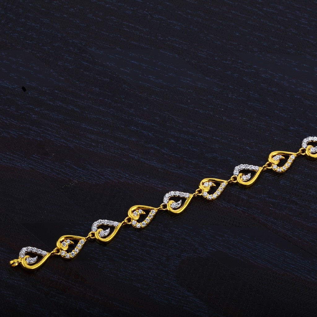 Ladies Gold Diamond 916 Bracelet-LB23