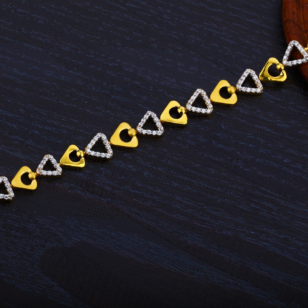 Ladies Gold 916 Bracelet-LB19 - Image 2