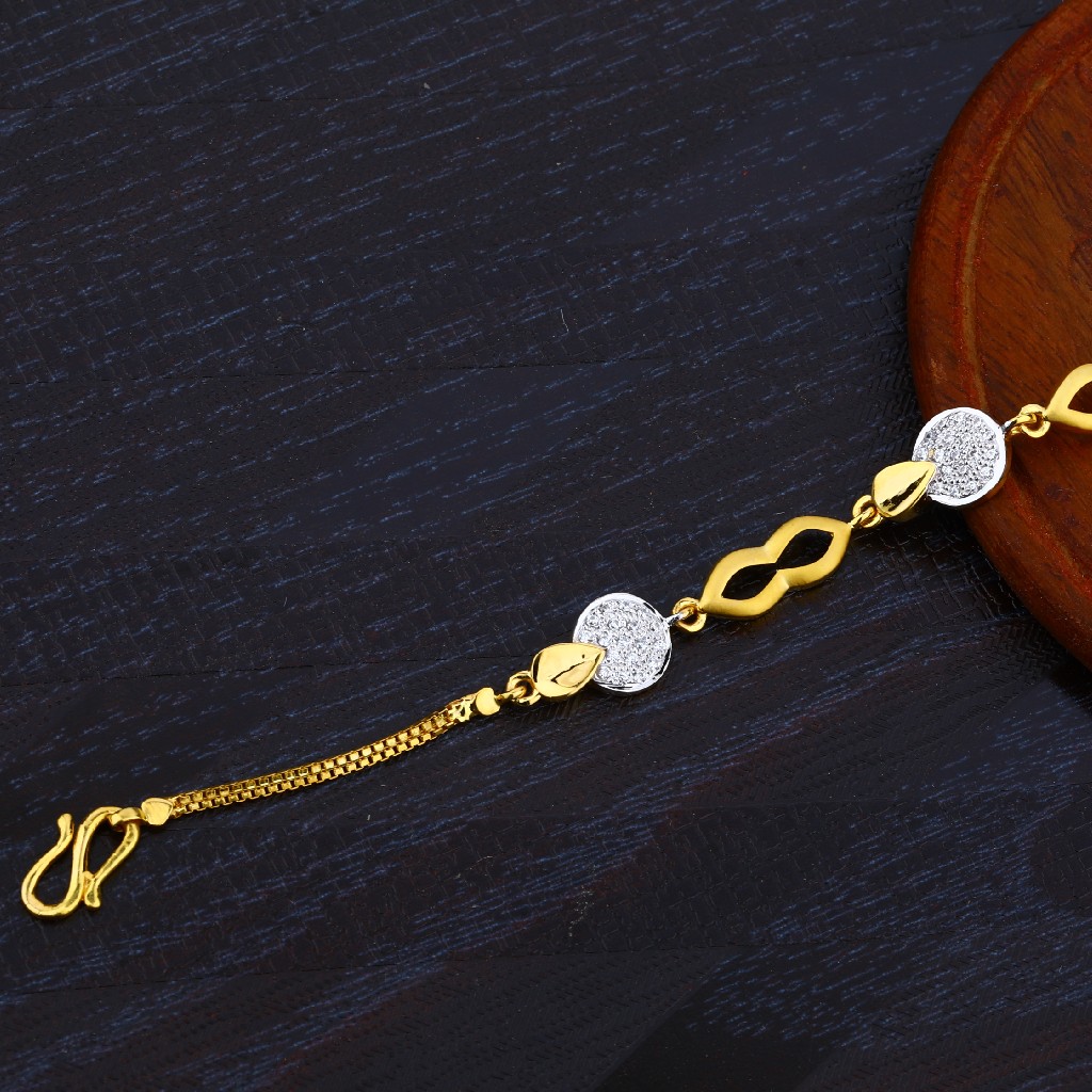 916 Cz Gold Ladies Bracelet-LB12