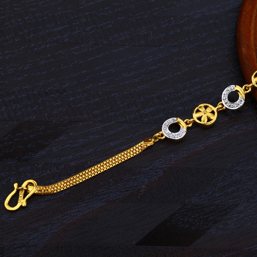 Ladies Gold Cz Diamond 916 Bracelet-LB09