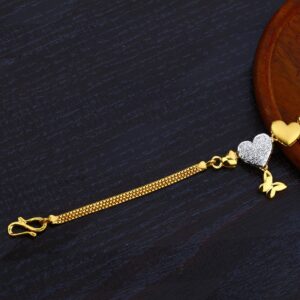 22K Gold Ladies Cz Bracelet-LB05