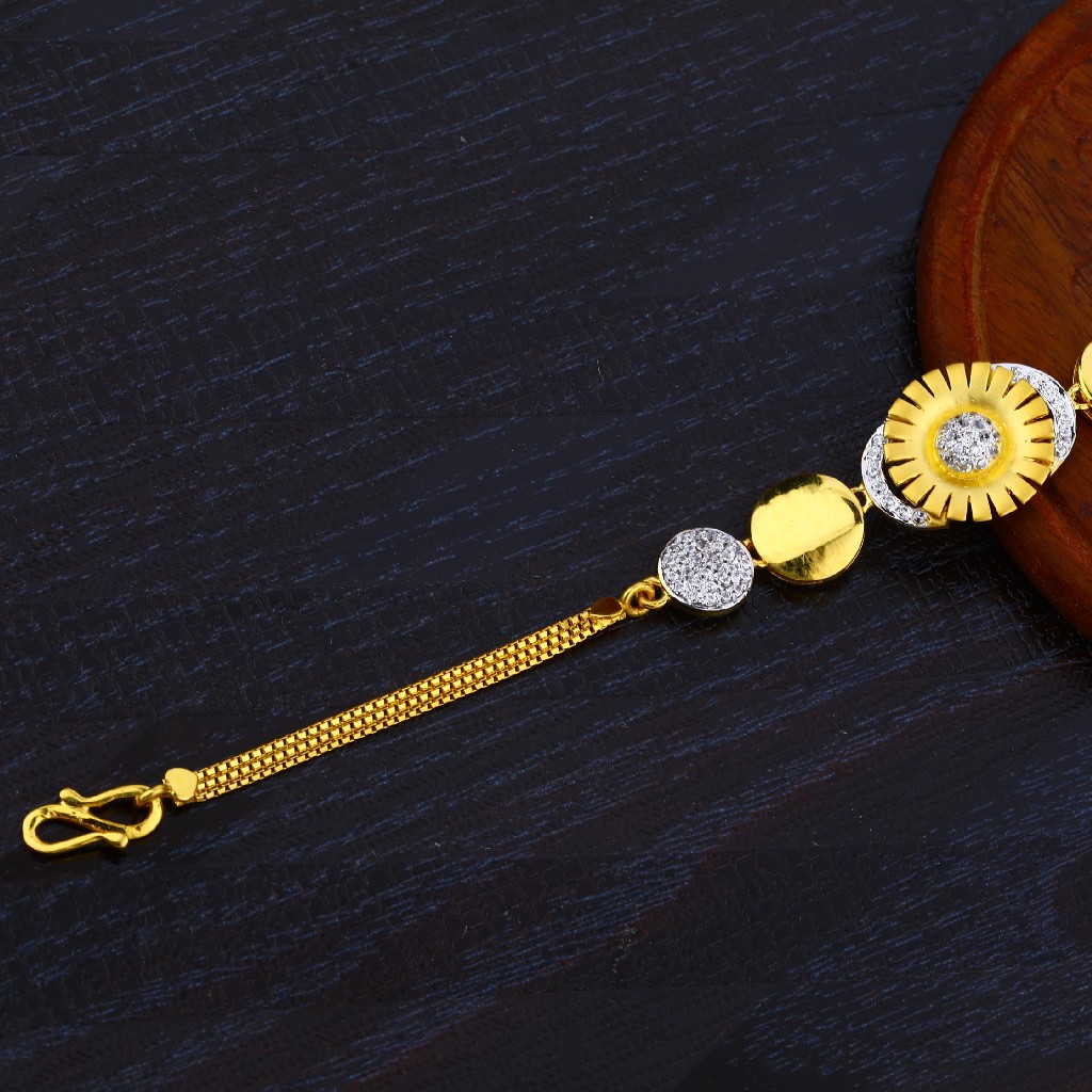 Ladies Gold 916 Bracelet-LB04
