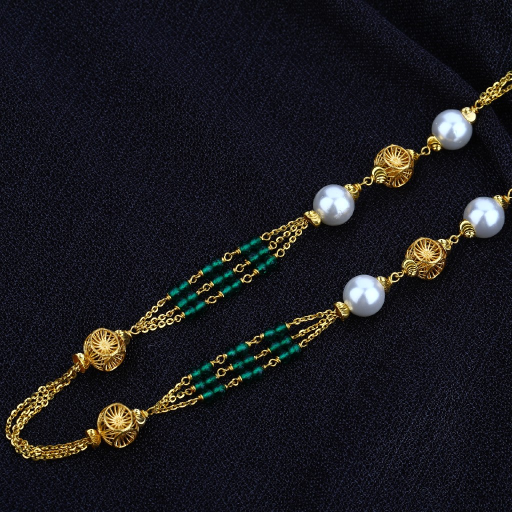 Ladies 22K Gold Moti Mala-AC55