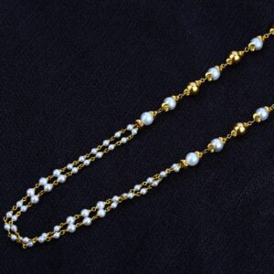 Ladies Moti 916 Gold Mala-AC49