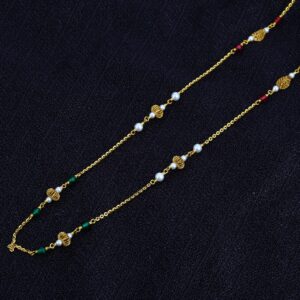 Ladies 916 Gold Moti Chain-AC42