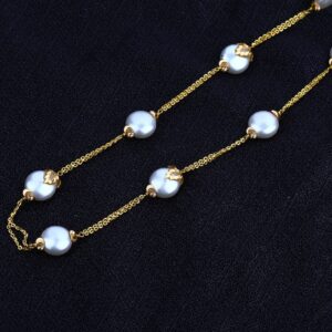 22K Gold Ladies Moti Mala-AC41