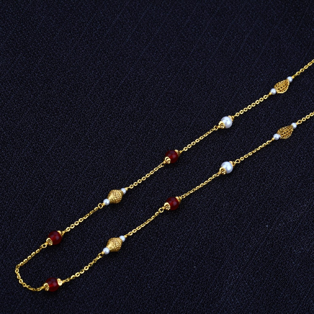916 Gold Ladies Moti Mala-AC40