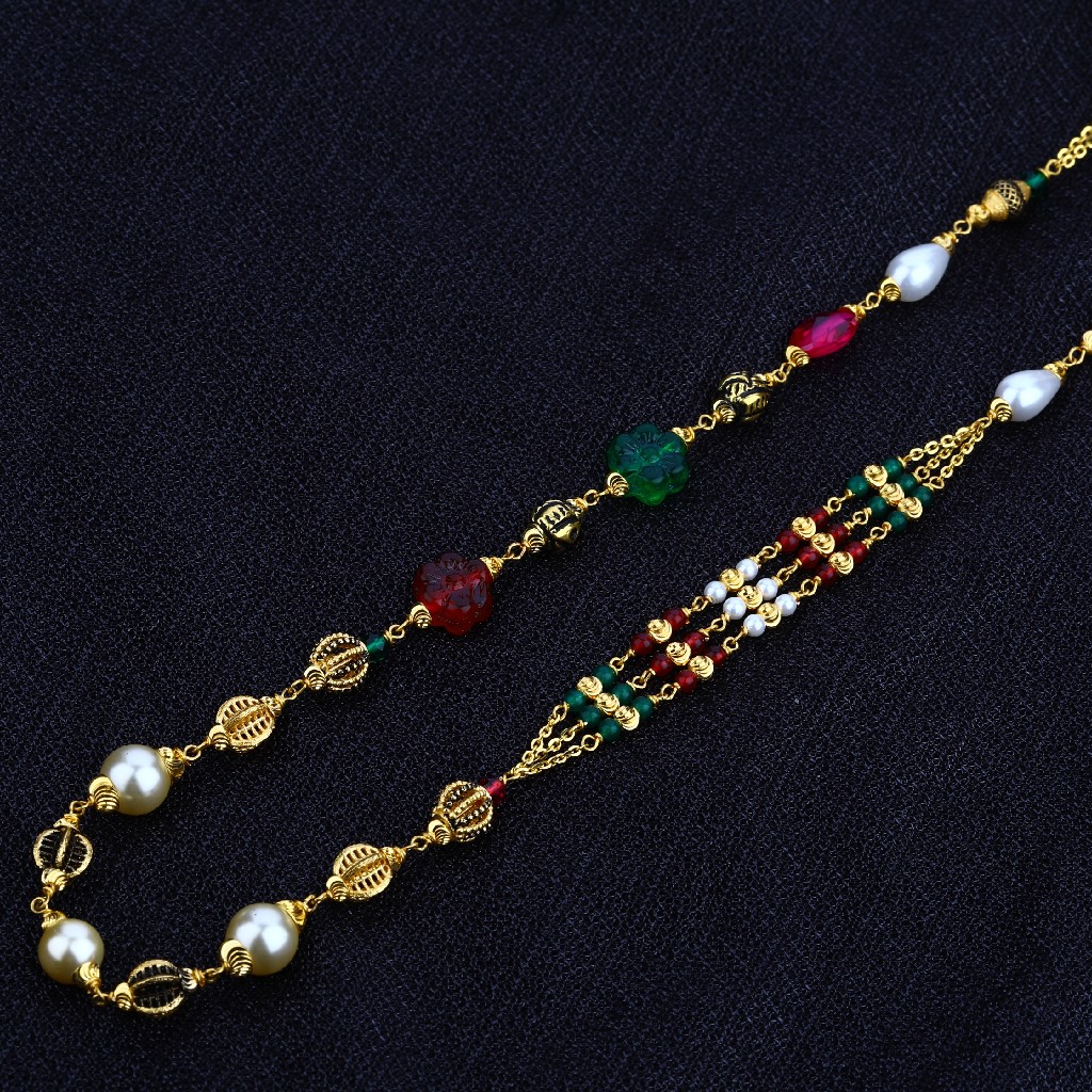 Ladies Gold 916 Moti Mala-AC33