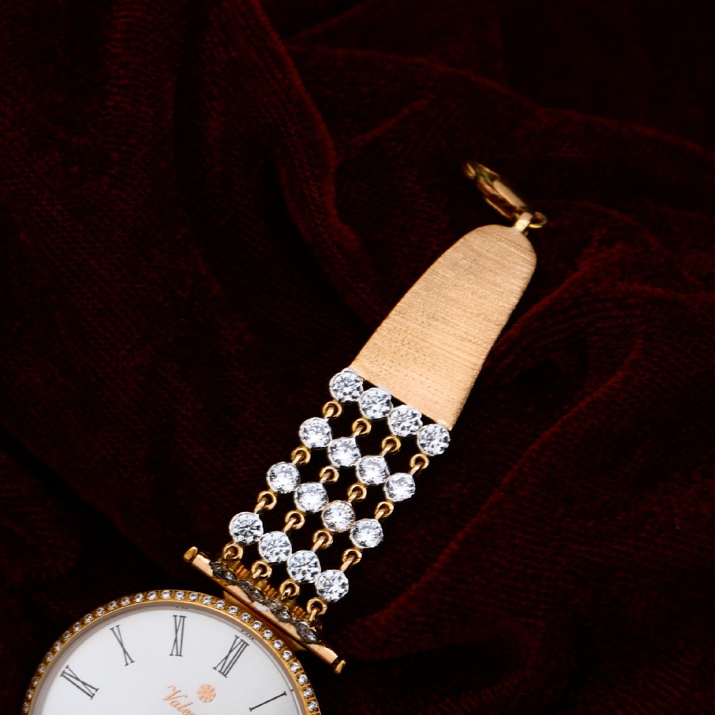 Rose Gold Ladies 18K Diamond Watch-RLW87 - Image 3