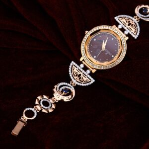 Rose Gold Ladies Cz Watch-RLW75