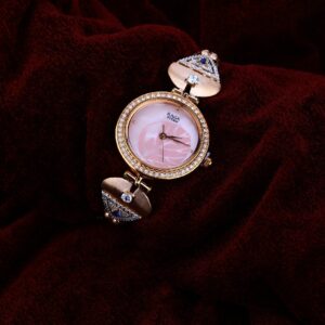 Ladies Gold Diamond Rose Watch-RLW73