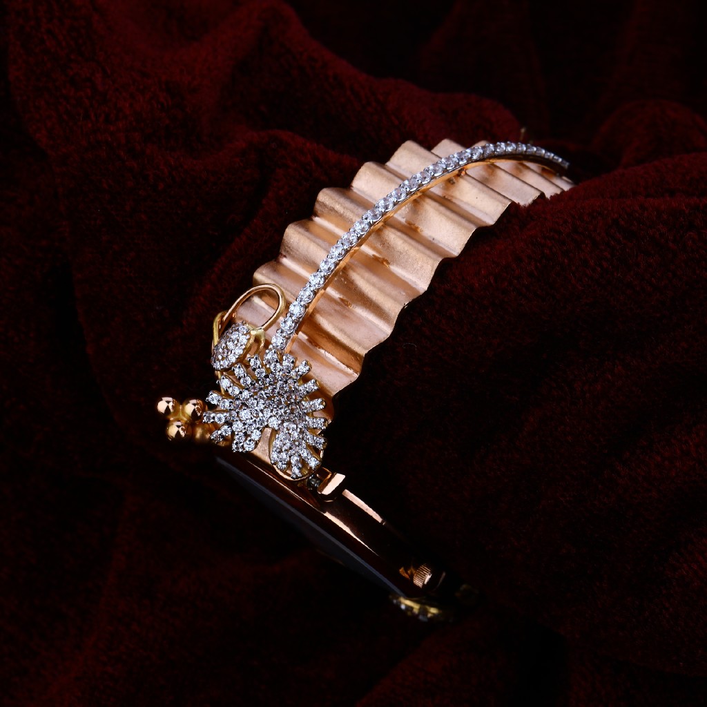 Rose Gold 18K Cz Diamond Watch-RLW71 - Image 4