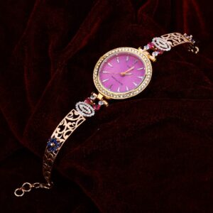 Rose Gold Cz Ladies Watch-RLW62