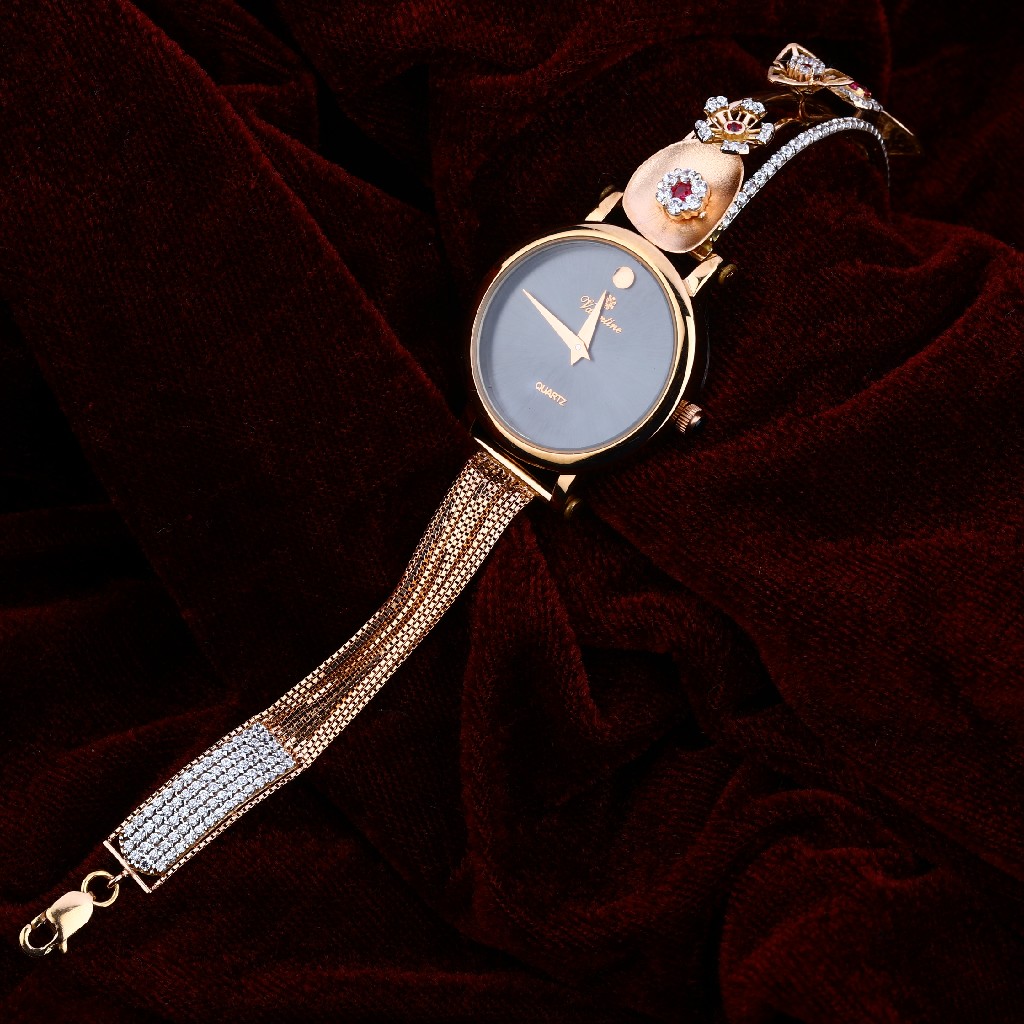 Ladies Rose Gold 18K Watch-RLW53