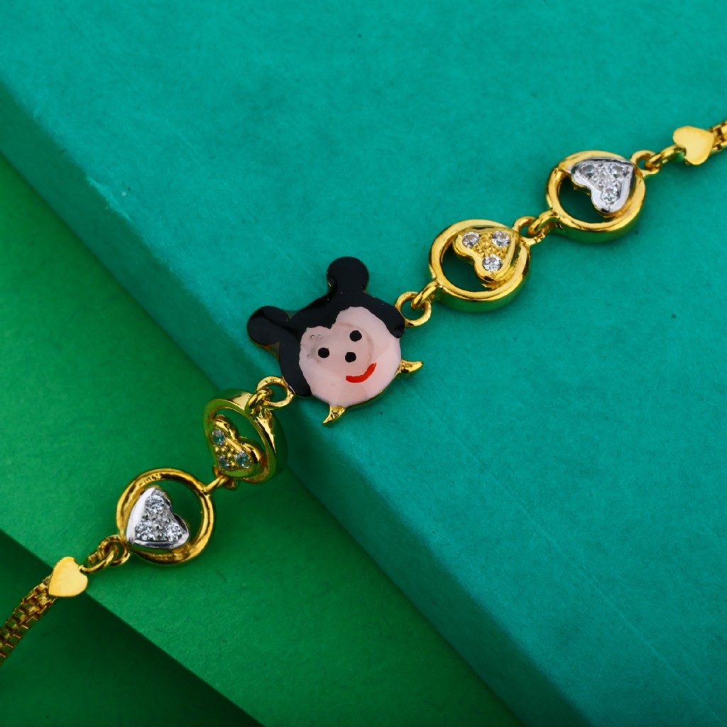 Kids 916 Gold Bracelet-KB10 - Image 2