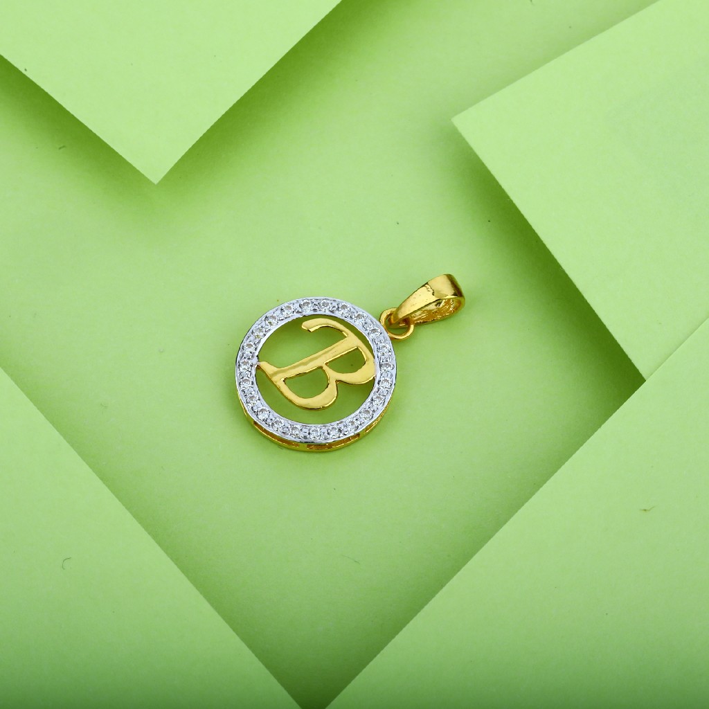 B Letter Gold Pendant-LP14