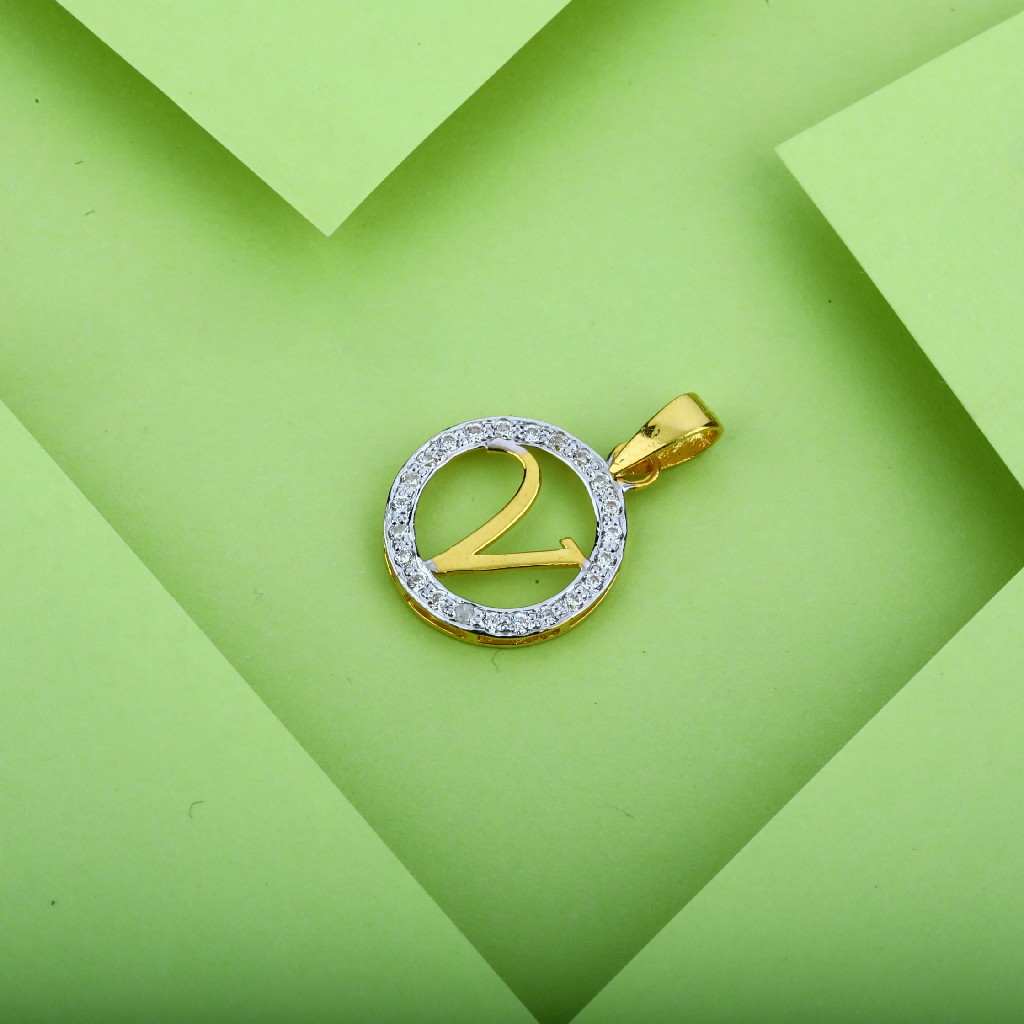 V Letter Gold 22K Pendant-LP06