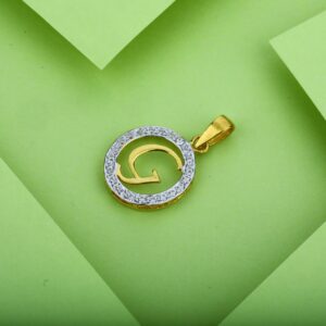 V Letter Gold 22K Pendant-LP06