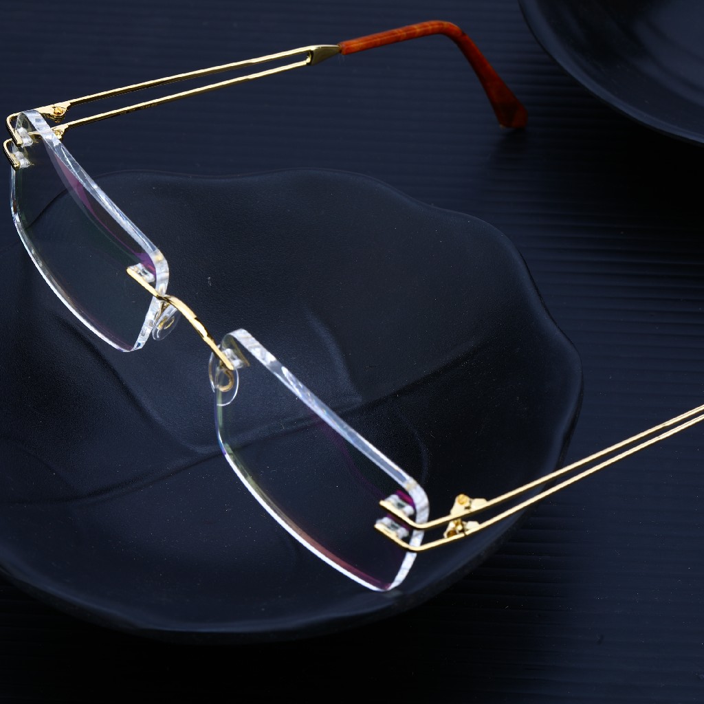 18KT Gold Mens Delicate Spectacle S13