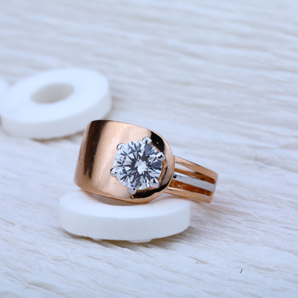 Rose Gold 18K Mens Ring-RMR18