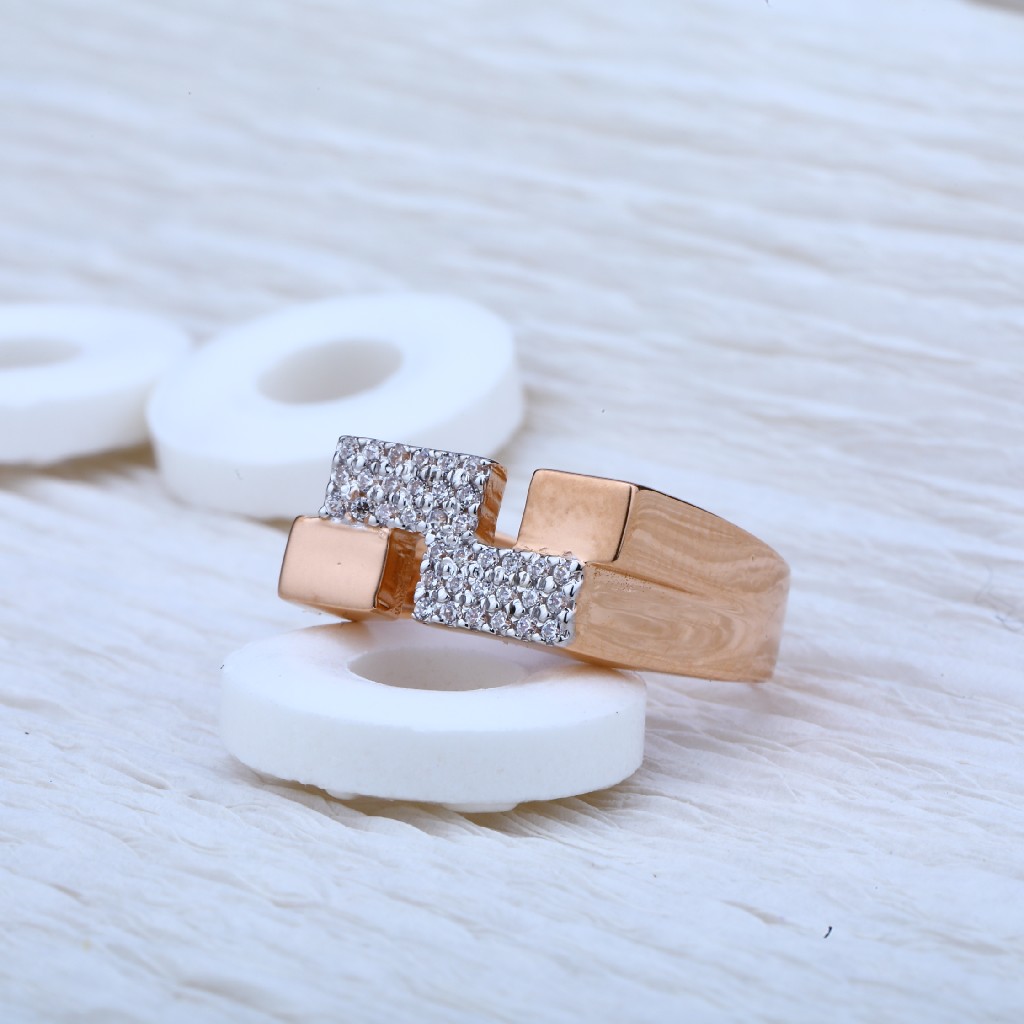 18K Rose Gold Mens Ring-RMR17