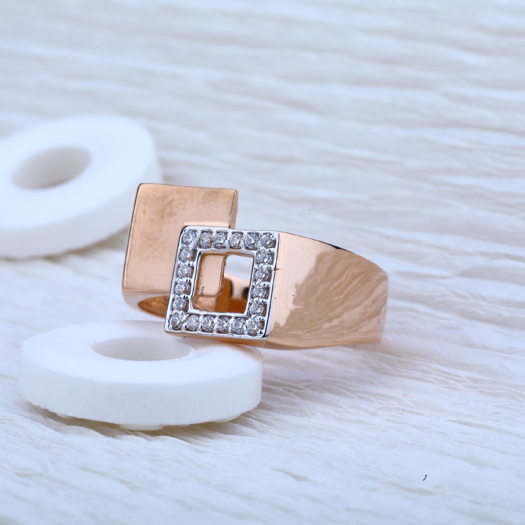 Rose Gold 18K Mens Ring-RMR15