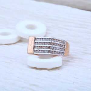 Rose Mens Gold Ring-RMR12
