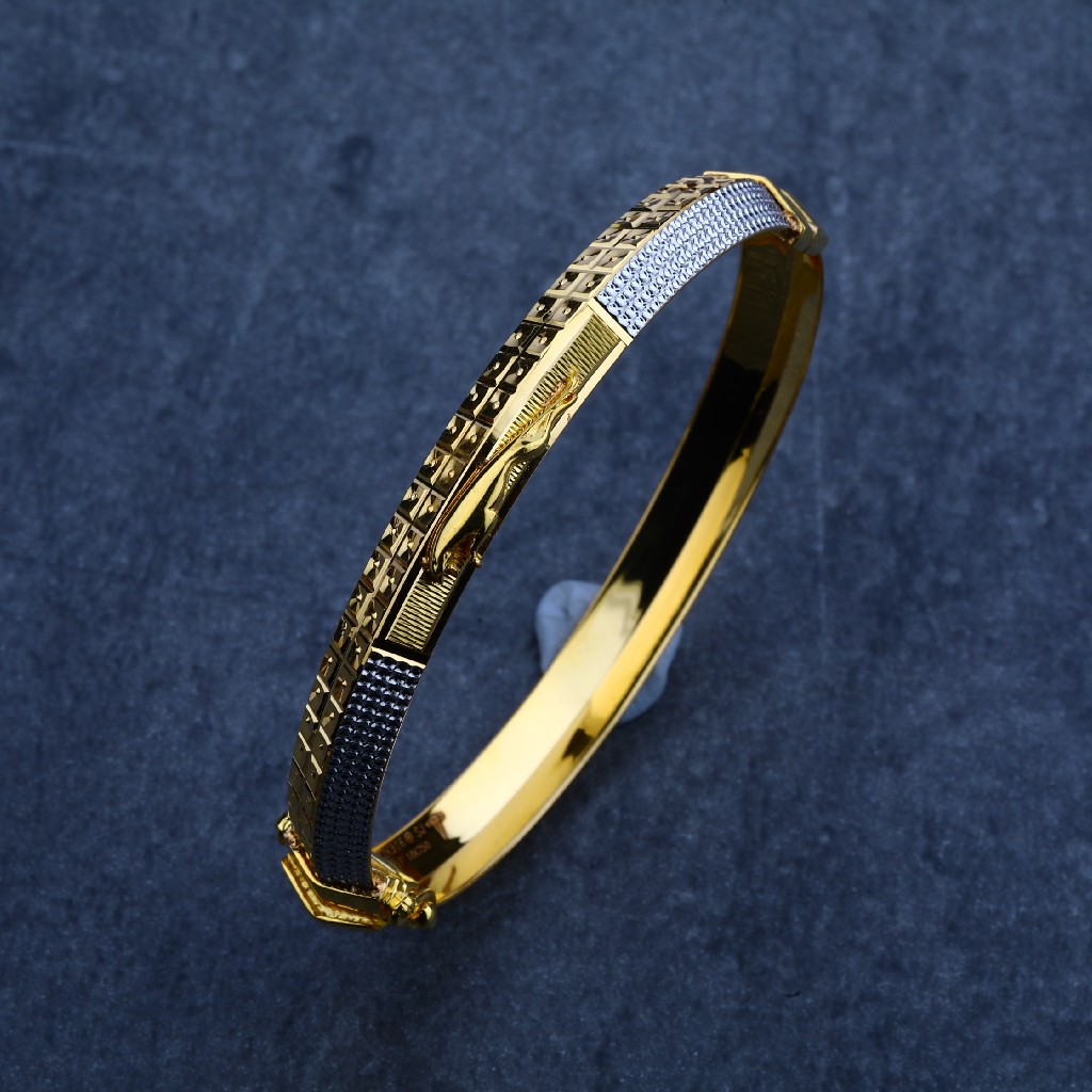 Mens 22k Gold Punjabi Lock Kada-MPLKB04