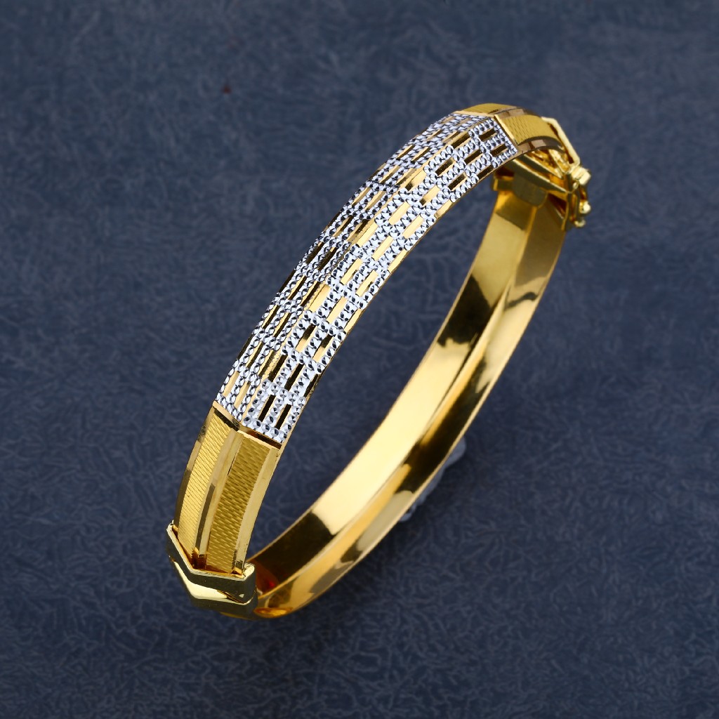 Mens Gold Punjabi Lock Kada-MPLKB01
