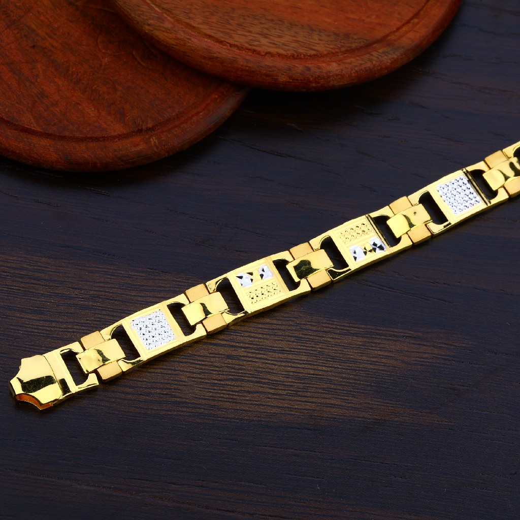 Mens Gold Plain Bracelet-MPB68