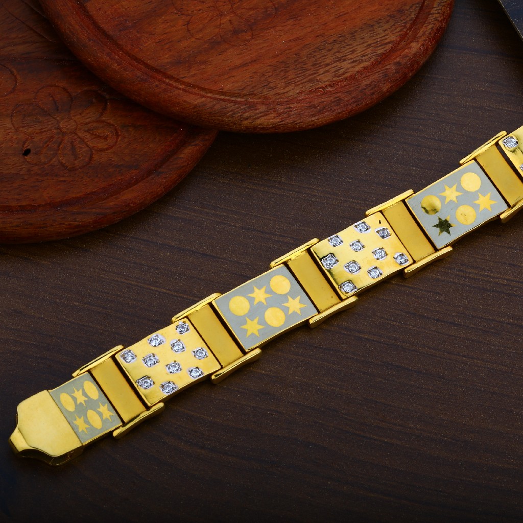 Mens 22K Gold Bracelet-MPB59