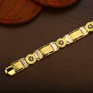 Mens Plain Gold Bracelet-MPB57