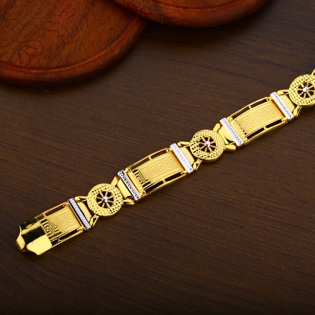 Mens Plain Gold Bracelet-MPB57