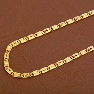 Mens 22K Gold Plain Chain-MNC40