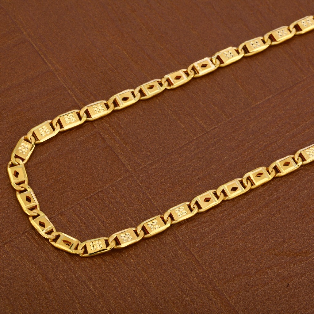 Mens 916 Plain Gold Chain-MNC39