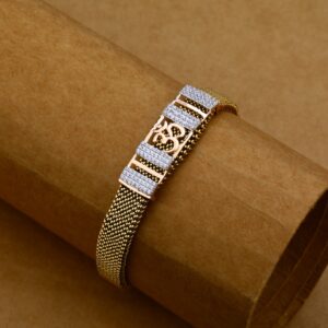 Mens Gold Kada Bracelet-MLB97