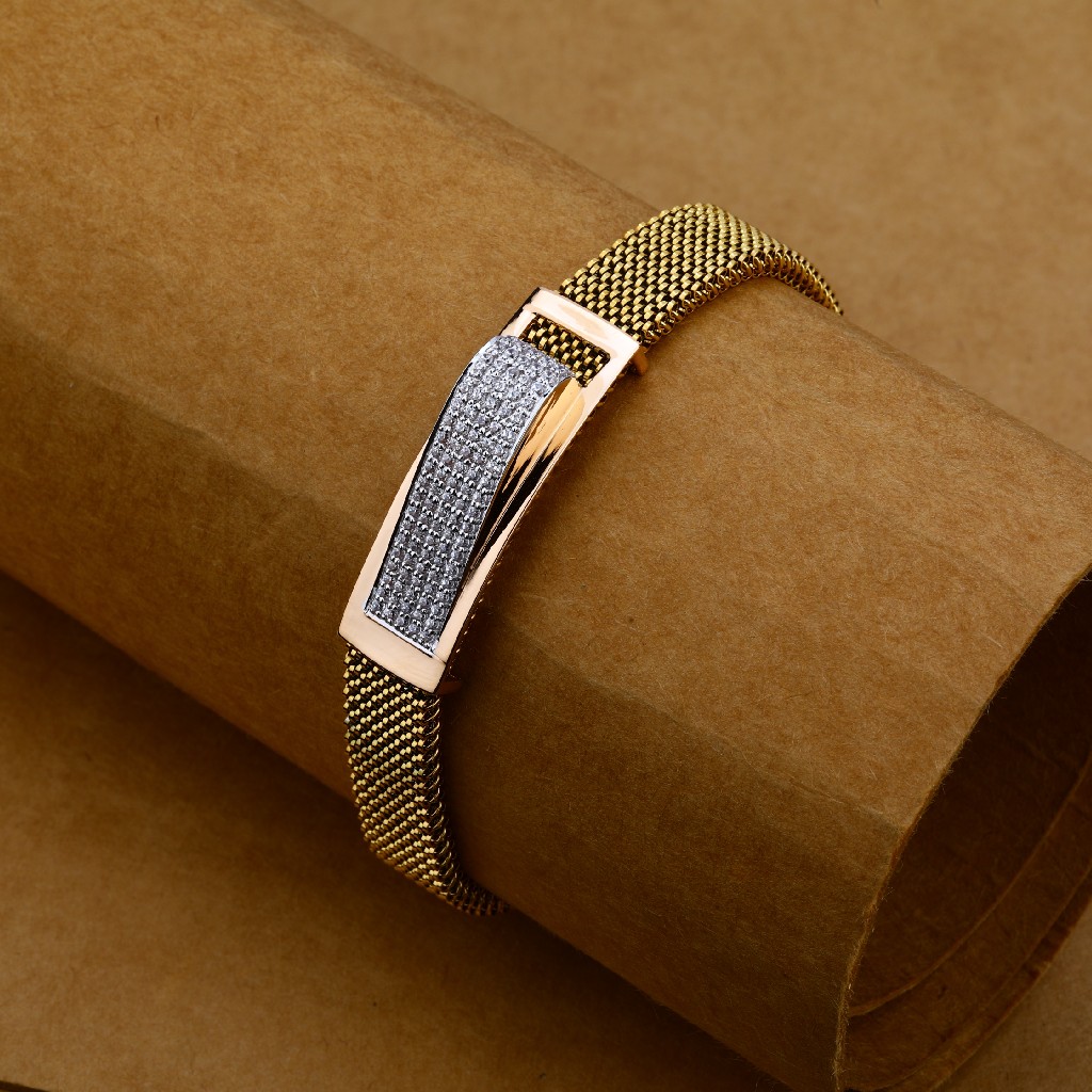Rose Gold Leather Bracelet-MLB93