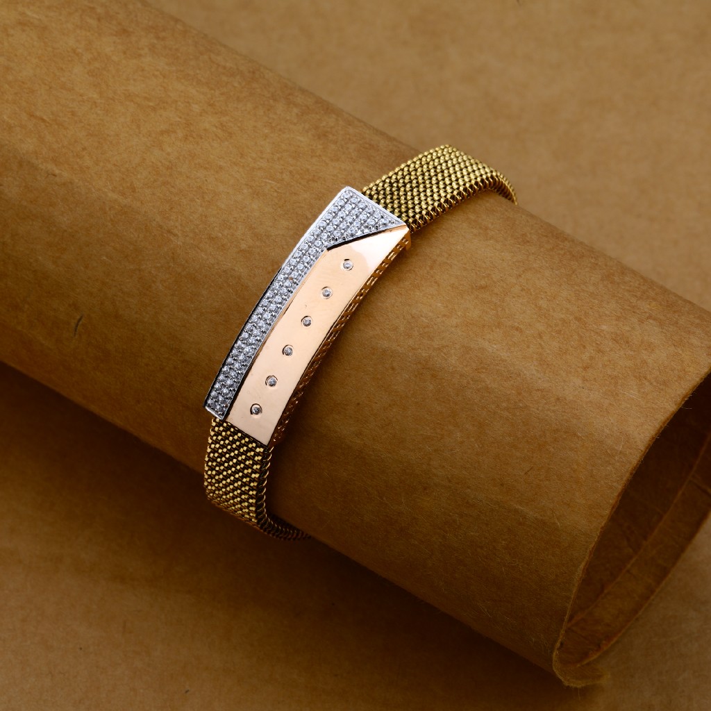Rose Gold Leather Bracelet-MLB86
