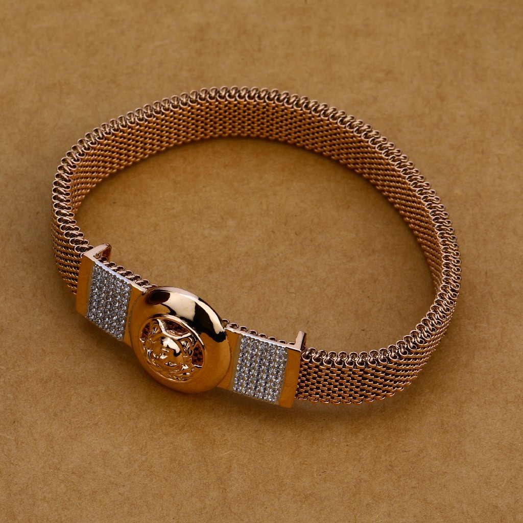 Mens 18K Leather Bracelet-MLB76 - Image 3