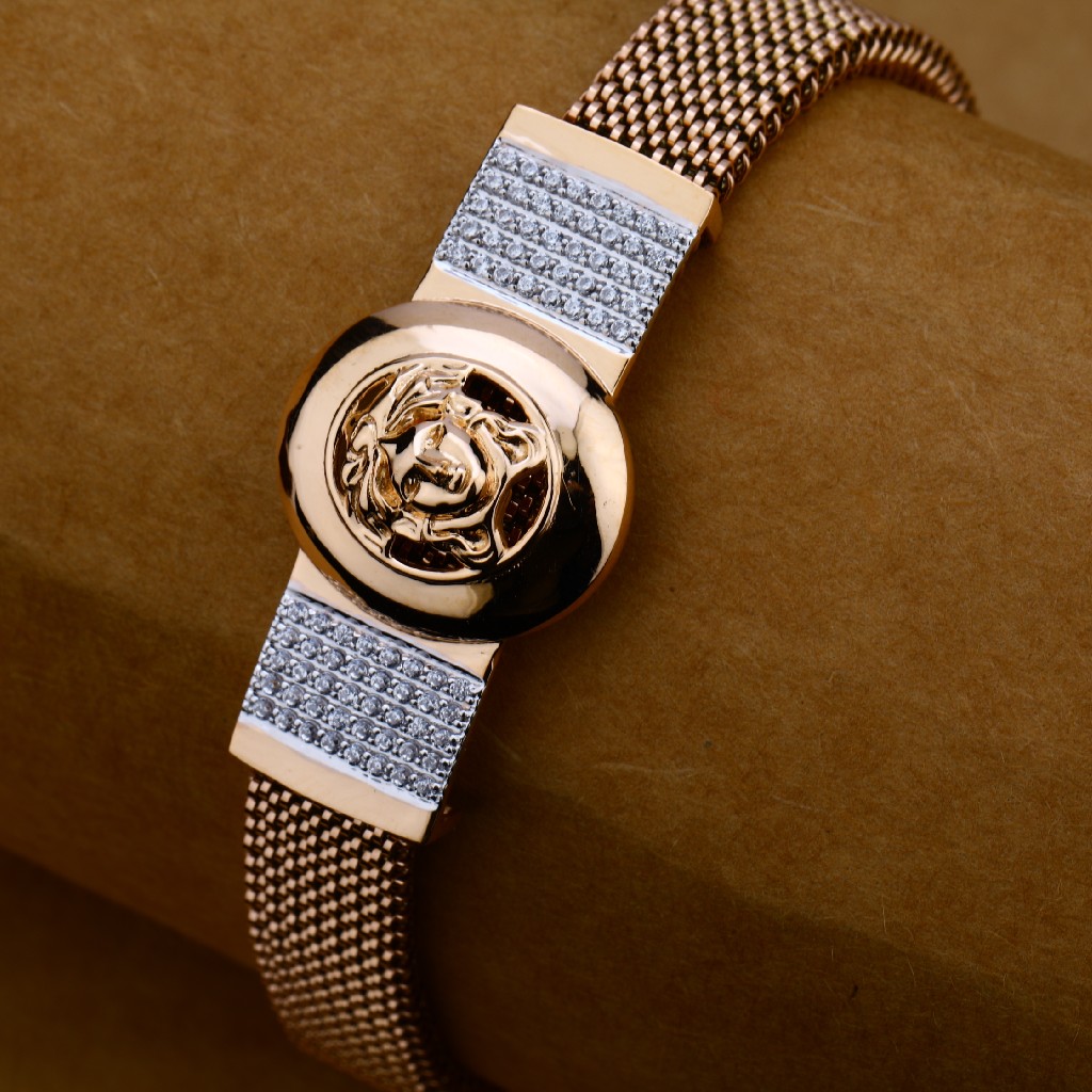 Mens 18K Leather Bracelet-MLB76 - Image 2