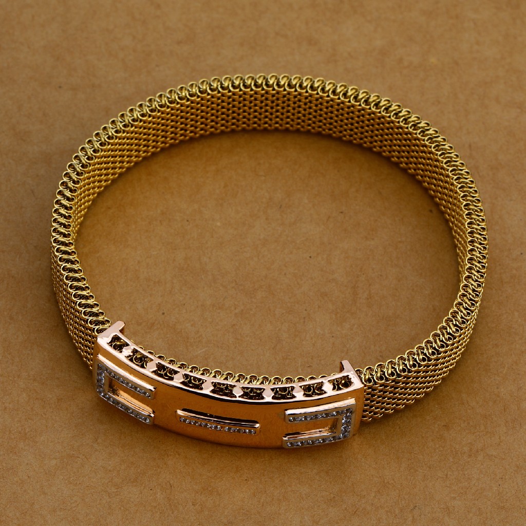 Mens Rose Gold Bracelet-MLB69 - Image 3